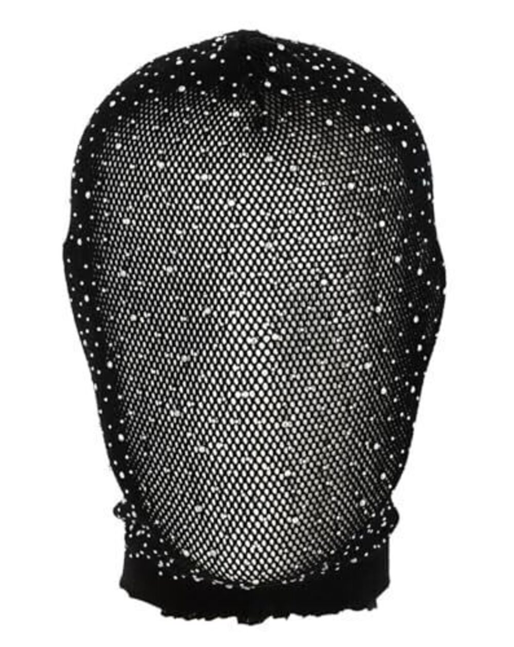 8250 Black Crystal Elastic Mesh Rhinestone Mesh Full Face Mask Sparkling
